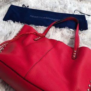 Rebecca Minkoff Red Unlined Tote MISSING TASSLE